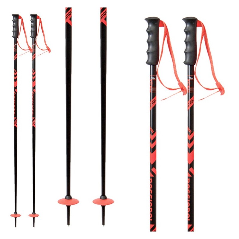 Ski poles Rossignol Stove red