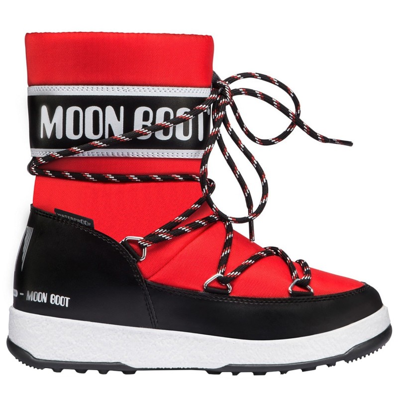 Doposci Moon Boot W.E. Sport Jr Wp Junior nero-rosso MOON BOOT Doposci bambino