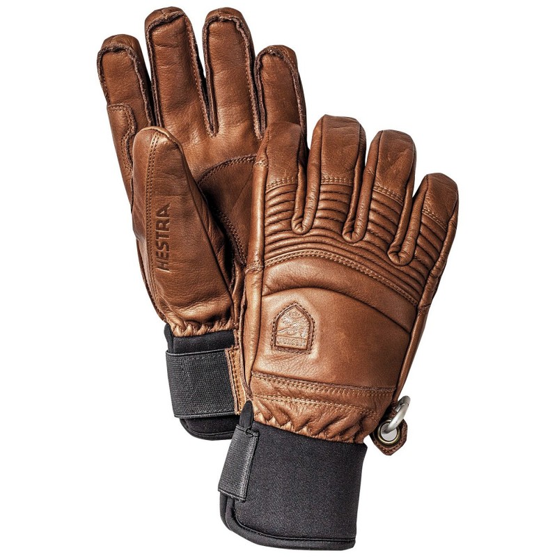 Ski gloves Hestra Leather Fall Line brown