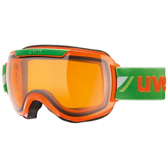 Maschera sci Uvex Downhill 2000 Race arancio-verde
