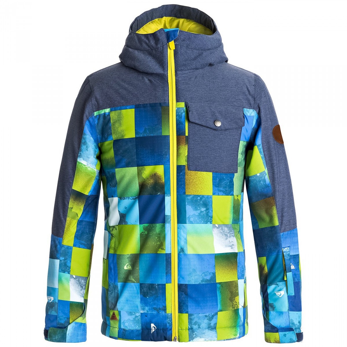 Snowboard jacket Quiksilver Mission Block Boy Snowboard clothing EN