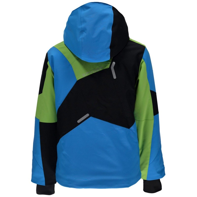 Ski jacket Spyder Leader Man Boy turquoise-green