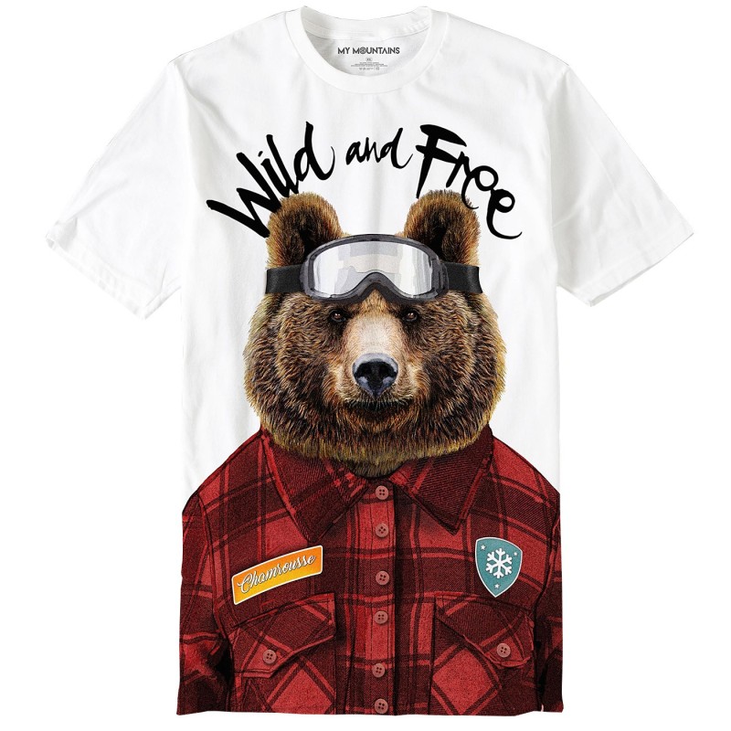 T-shirt My Mountains Wild and Free Homme