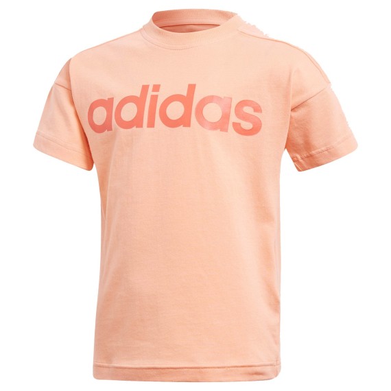 ADIDAS T-shirt Adidas Little Kids Linear Girl peach