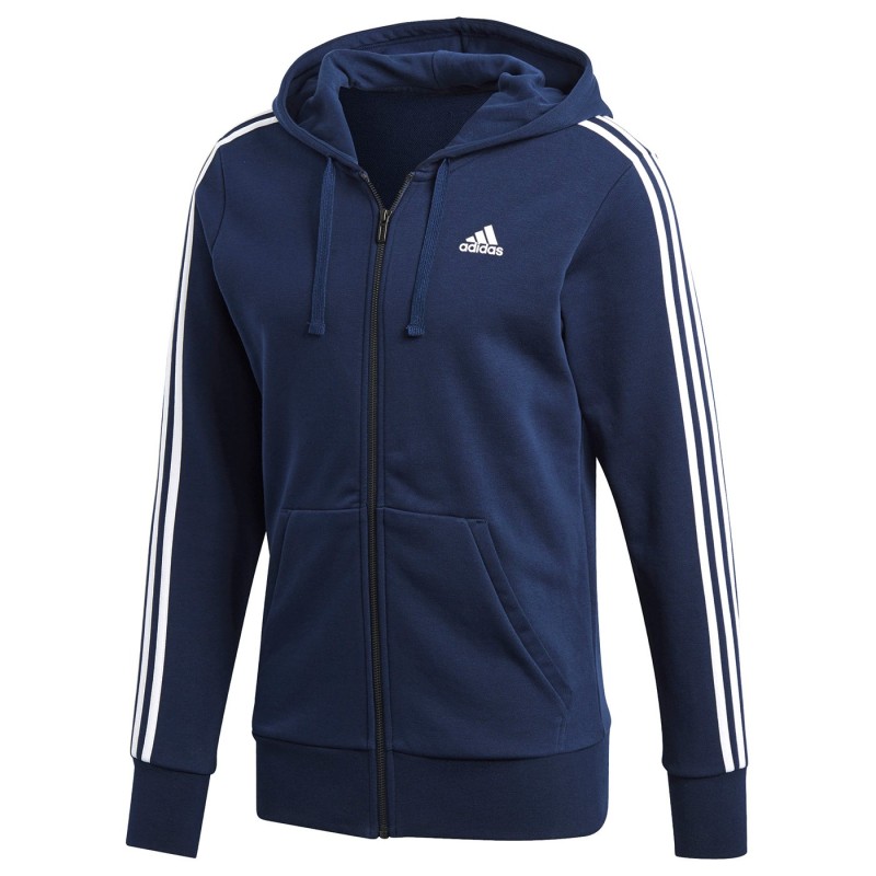 Felpa Adidas Essentials 3-Stripes Uomo blu