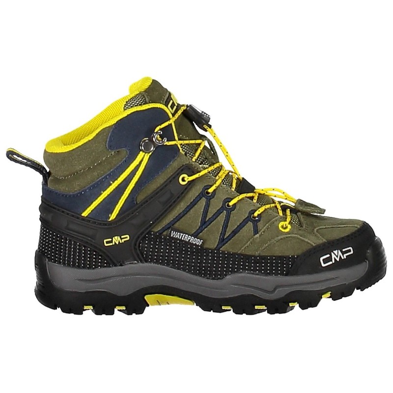 CMP Zapato trekking Cmp Rigel Mid Junior verde-amarillo