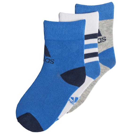 Socks Adidas Junior white-blue-grey