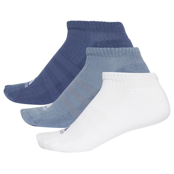 Calcetines Adidas 3-Stripes No-Show Junior azul-blanco-indigo
