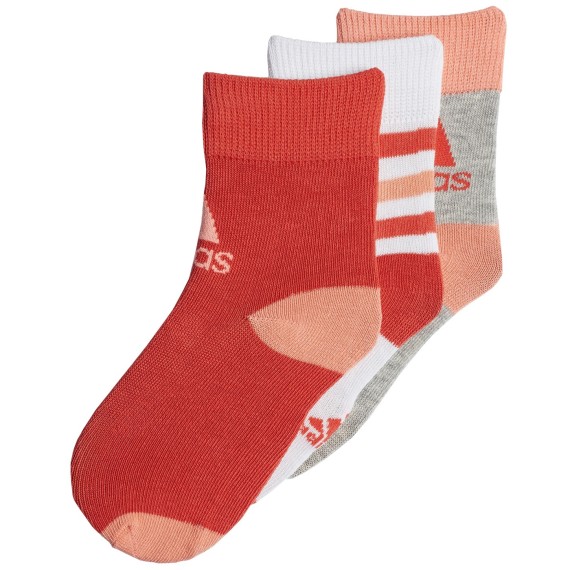 Calcetines Adidas Girl blanco-coral-gris