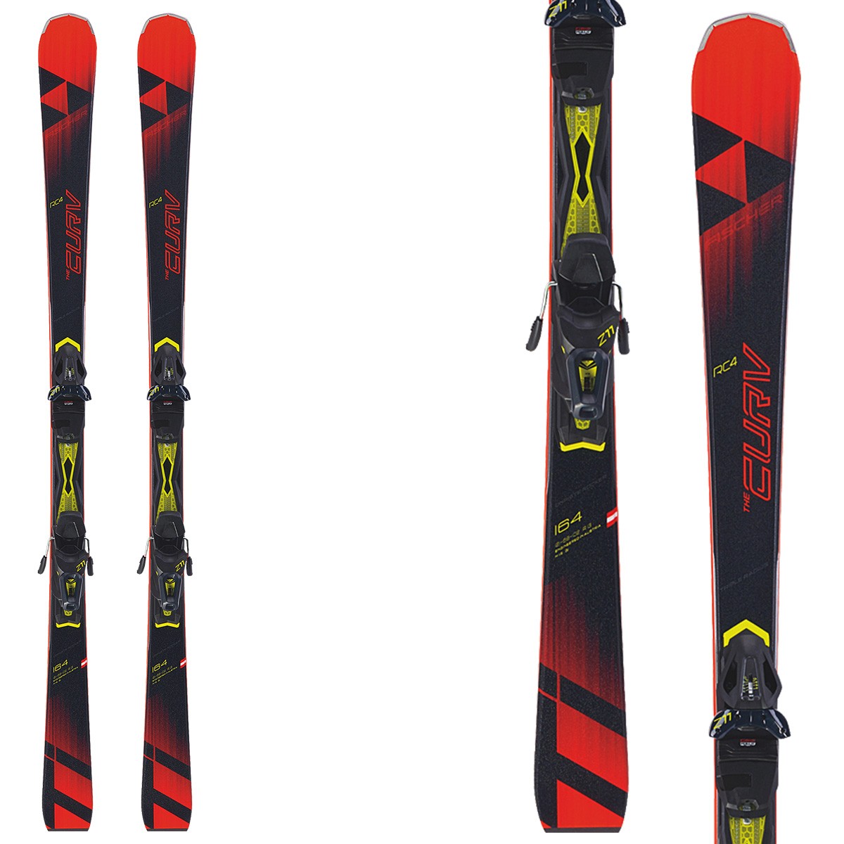 Ski Fischer RC4 The Curv Ti Ar + bindings RC4 Z11 PR EN