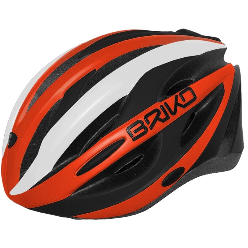 Casque cyclisme Briko Shire orange-noir