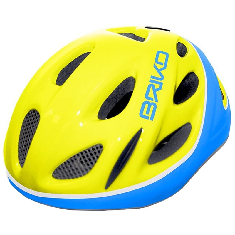 Bike helmet Briko Pony Junior yellow-blue