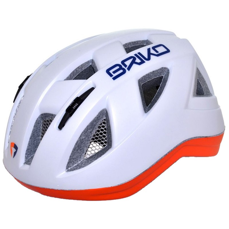 Casque cyclisme Briko Paint Junior blanc-orange