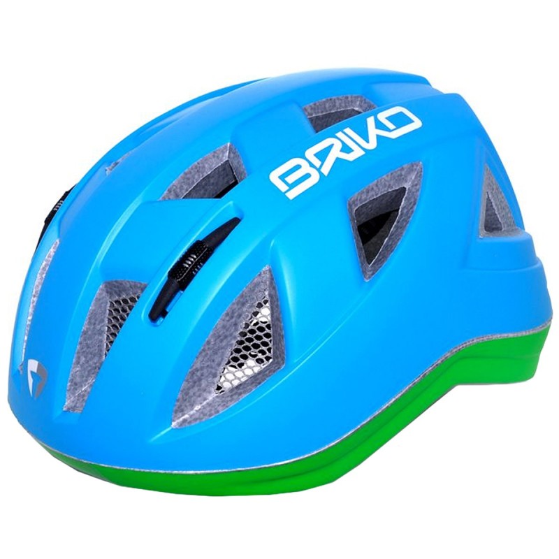 Casco ciclismo Briko Paint Junior azul-verde