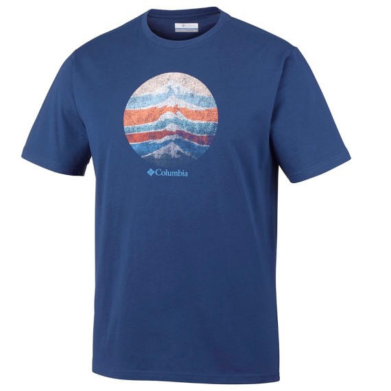 T-shirt trekking Columbia Mountain Sunset Hombre azul