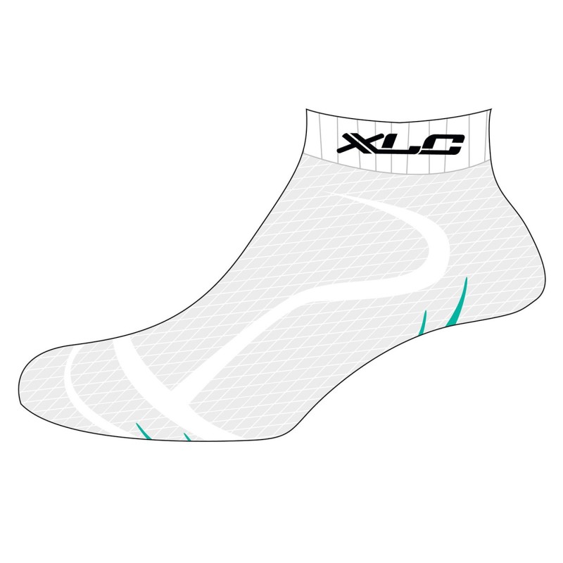 Bike socks XLC Footie CS-S02 white-green