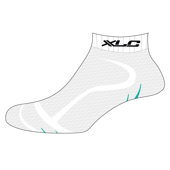 Calcetines XLC Footie CS-S02 blanco-verde