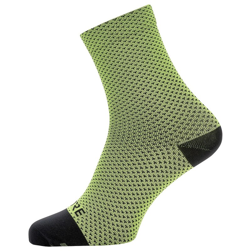 Calze ciclismo Gore C3 Dot Mid nero-lime
