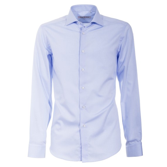 Camisa Canottieri Portofino 002 regular fit Hombre azul claro