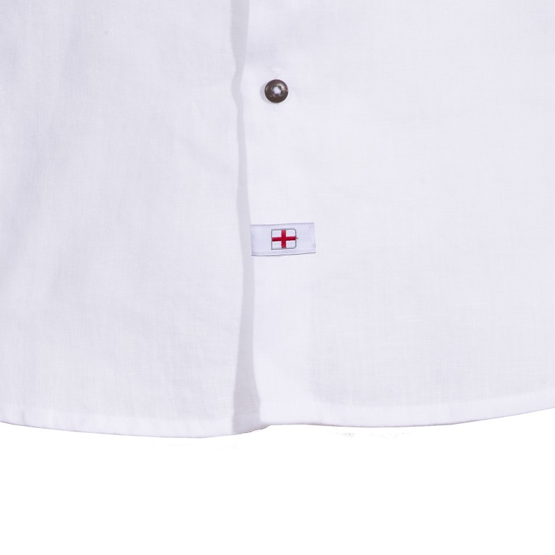 Shirt Canottieri Portofino in linen with logo Man