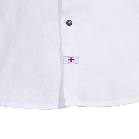 Camisa Canottieri Portofino de lino con logotipo Hombre