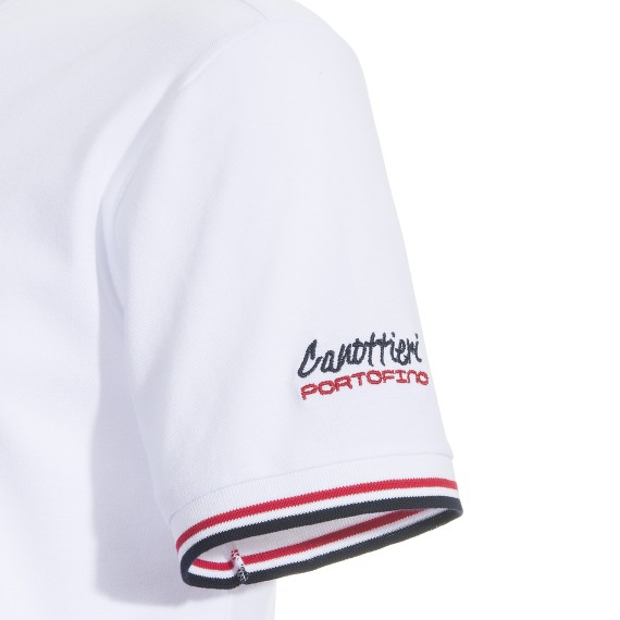 Polo Canottieri Portofino 100 Logo Hombre blanco
