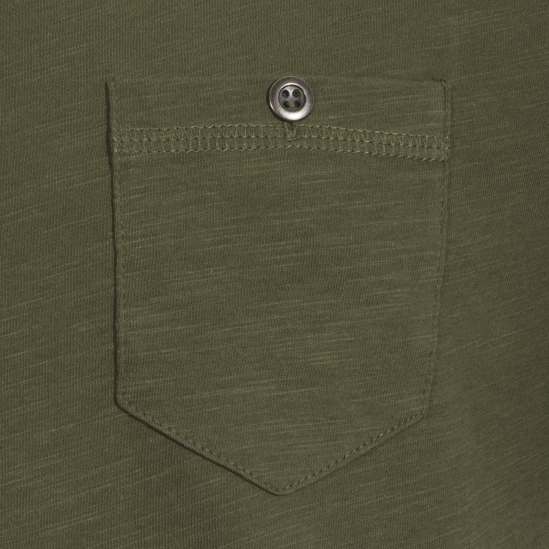 T-shirt Canottieri Portofino with buttons Man green
