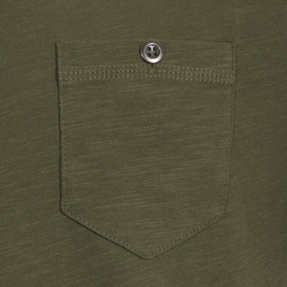 T-shirt Canottieri Portofino con bottoni Uomo verde militare