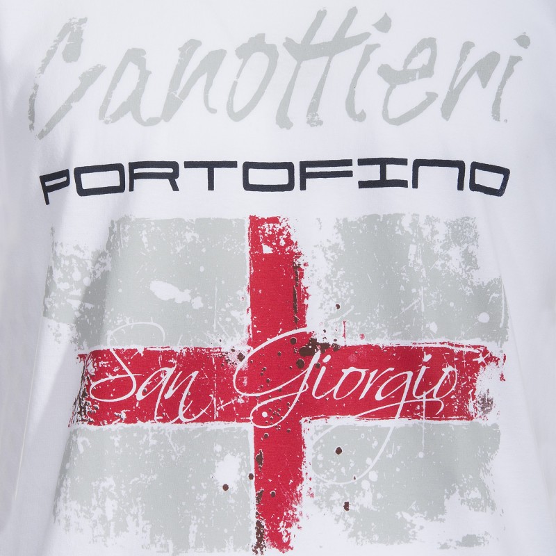 T-shirt Canottieri Portofino Genova Homme blanc