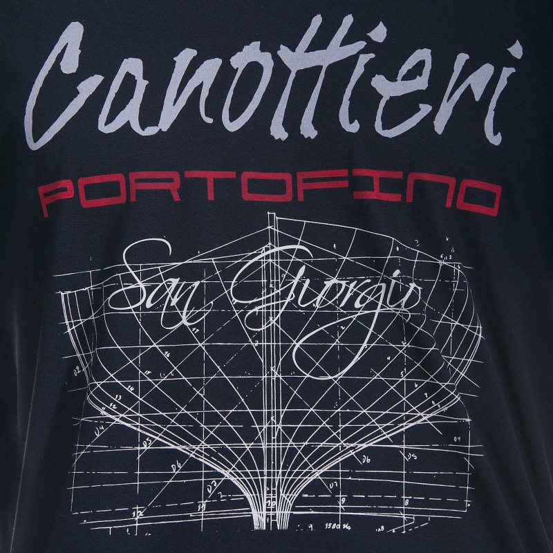 T-shirt Canottieri Portofino Prua Hombre azul
