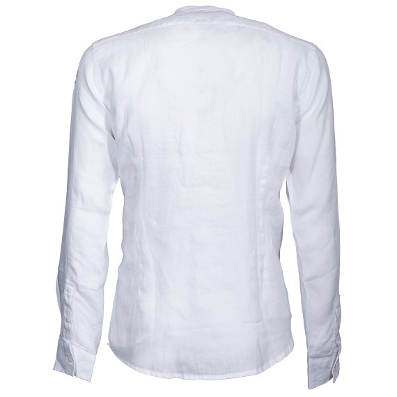 Camicia Canottieri Portofino alla coreana con stemma Uomo bianco CANOTTIERI PORTOFINO Camicie