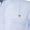 Camicia Canottieri Portofino alla coreana con logo Uomo azzurro CANOTTIERI PORTOFINO Camicie