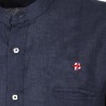 Camisa Canottieri Portofino cuello Mao con logotipo Hombre azul