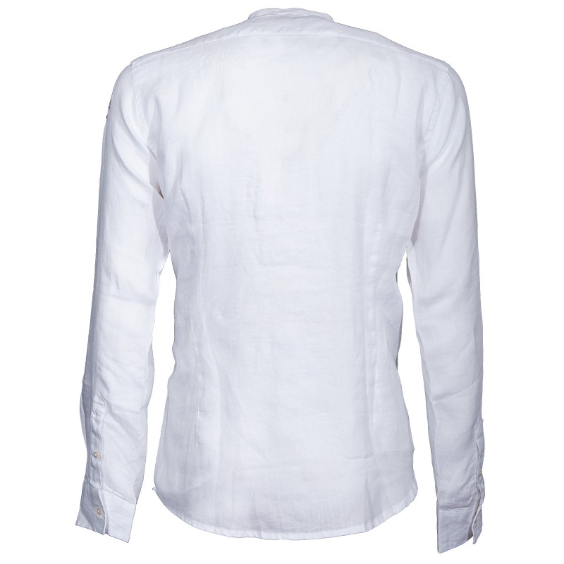 Camicia Canottieri Portofino alla coreana con logo Uomo bianco CANOTTIERI PORTOFINO Camicie