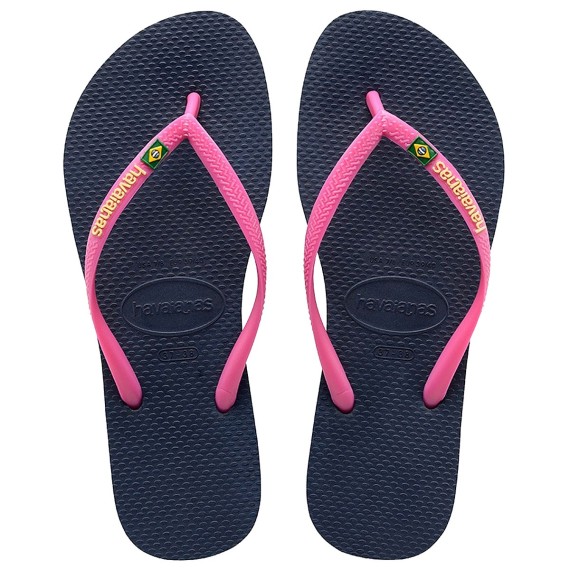 Flip-flop Havaianas Brasil Slim Logo blue-pink