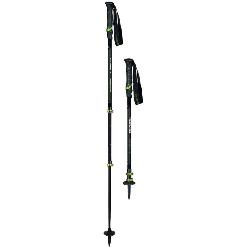 Batones trekking Komperdell Hikemaster Powerlock negro-verde