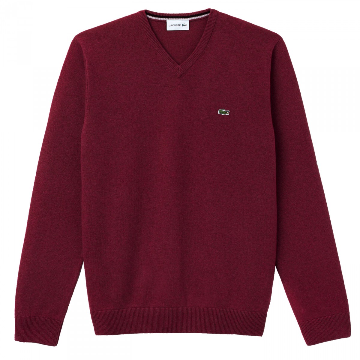 Pullover Lacoste V neck Man burgundy | EN