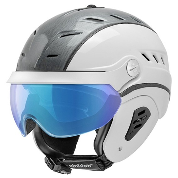 Ski helmet Slokker Bakka Visor carbon-white