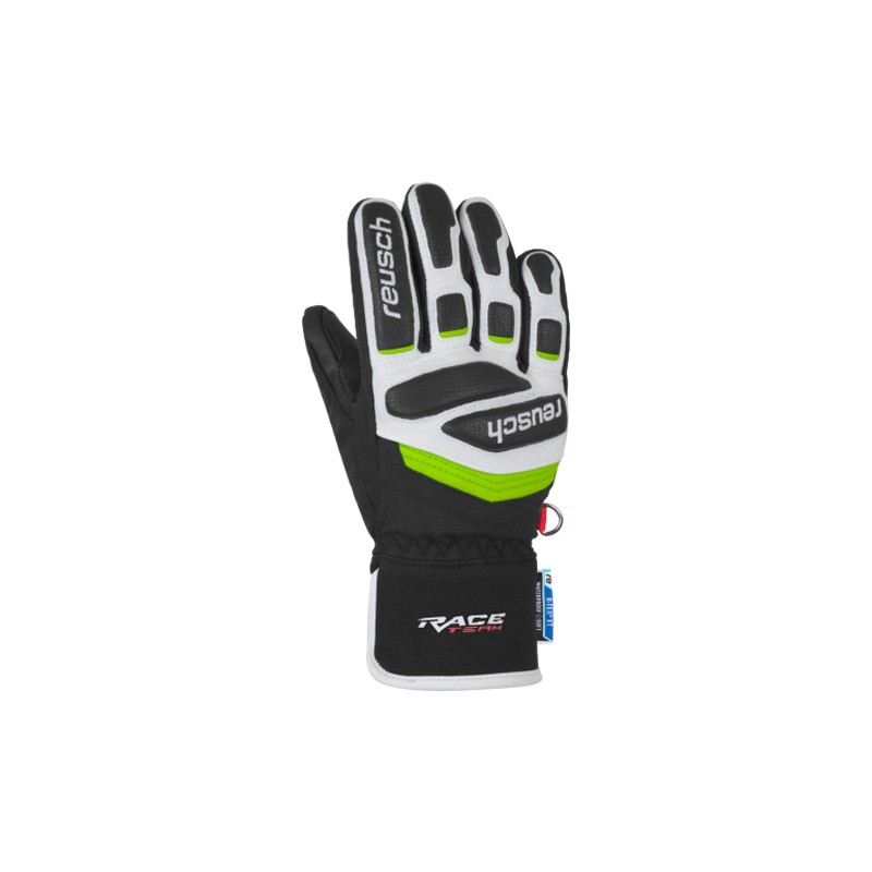 Guanti Sci Reusch Prime Race R-TEX® XT Junior nero-bianco-verde