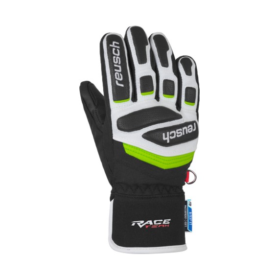 Guanti Sci Reusch Prime Race R-TEX® XT Junior nero-bianco-verde