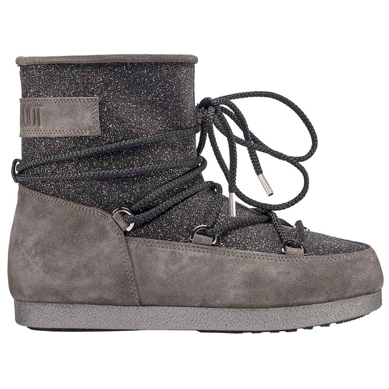 Après-ski Moon Boot Far Side Low Suede Glitter Mujer