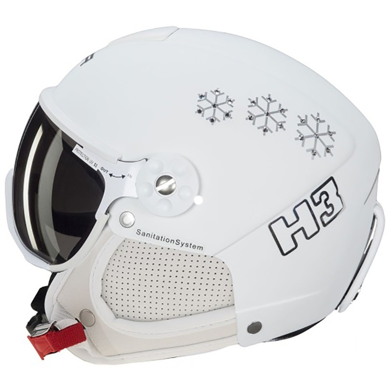 Casco sci Hammer H3 + visor bianco Swaroswky