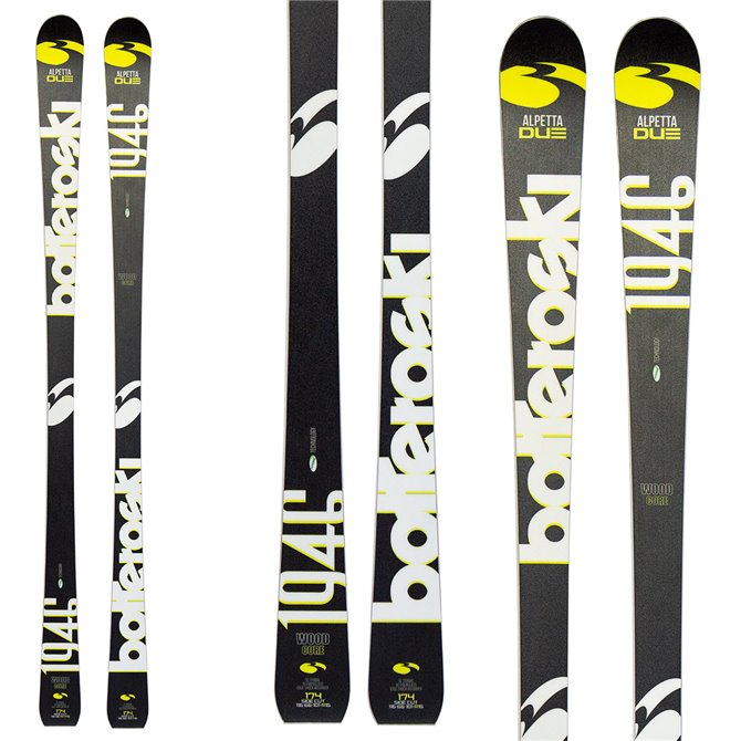 Sci Bottero Ski Alpetta 2 + attacchi Freeflex 11 nero-bianco-giallo