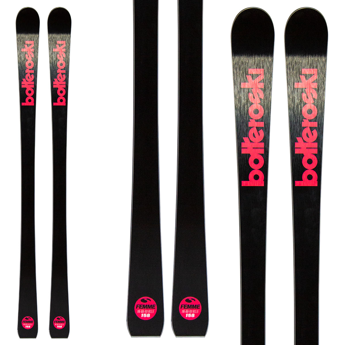  Sci Bottero Ski Femme + VL29 (Colore: nero-fucsia, Taglia: 166) 