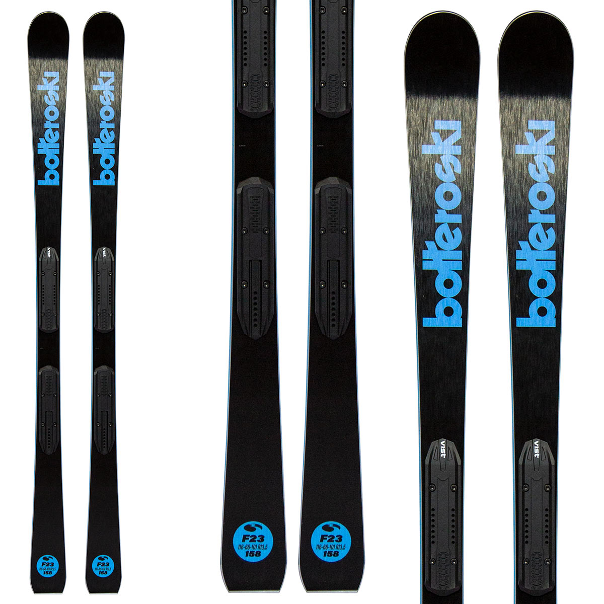  Sci Bottero Ski F23 + Speed System + Vsp310 (Colore: nero-blu, Taglia: 158) 