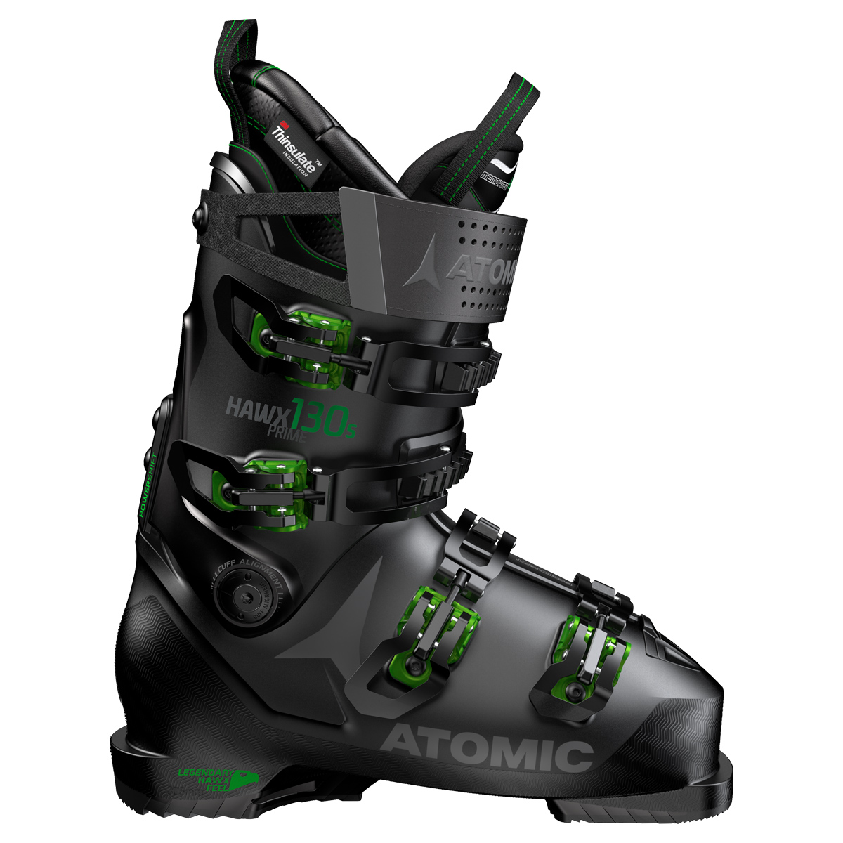 Scarponi sci Atomic Hawx Prime 130 (Colore: nero-verde, Taglia: 26/26.5)