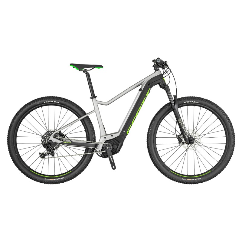 Bici Scott Aspect eRide 30 grigio-nero-verde fluo