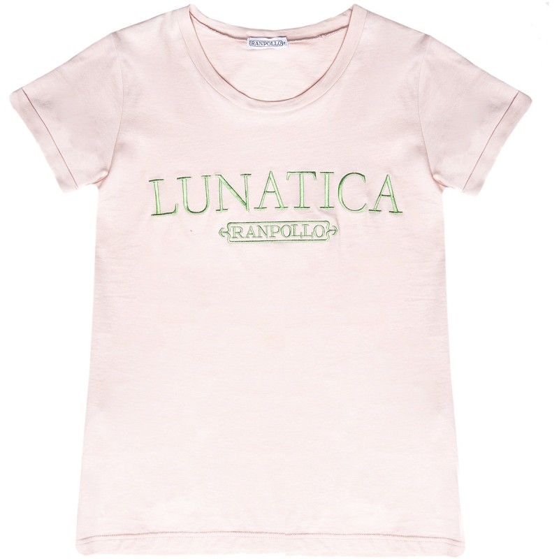 T-shirt Ranpollo Lunatica rosa-verde