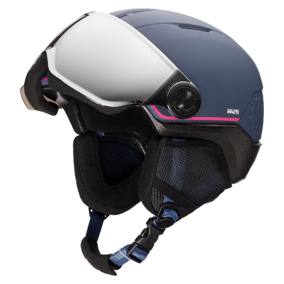 Casco sci Rossignol Whoopee Visor Impacts (Colore: blu-pink, Taglia: 49/52)