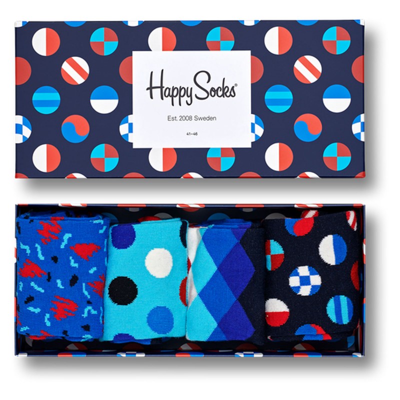 Calze Happy Socks Navy box blu-rosso-bianco